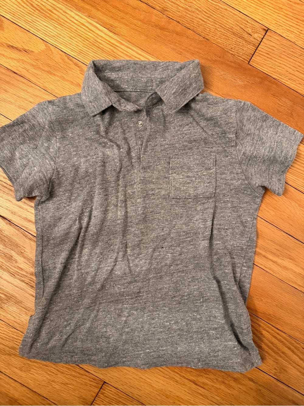 Chaser Heather Gray Polo Shirt with Chest Pocket